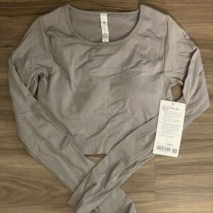 **SOLD Lululemon Ebb to Street Long Sleeve (Size 6) Gull Grey NWT